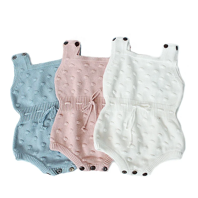 Fashion Knitted Baby Romper for Girls Overalls Autumn Spring Toddler Jumpsuit Baby Girl Clothes 1 PC
