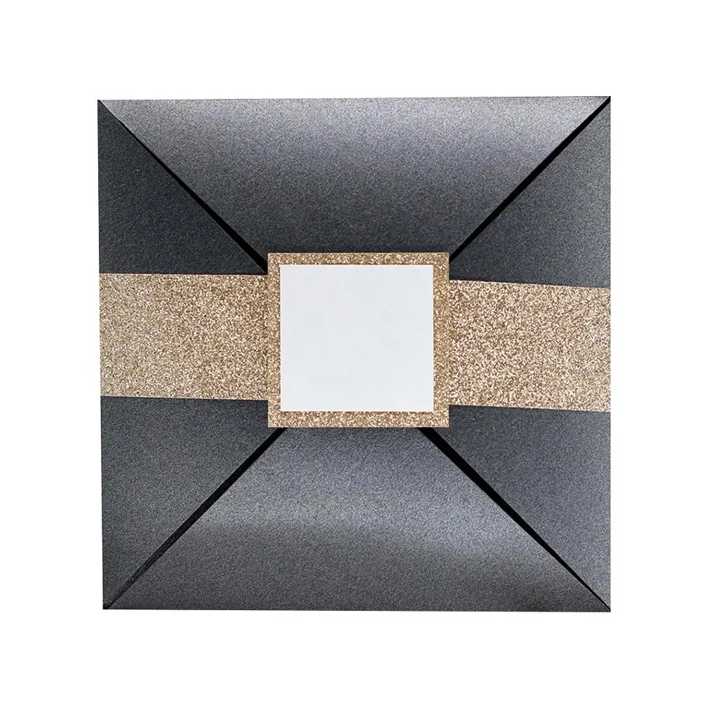  10pcs/pack Business Annual Invitation Invitation Simple Wedding Invitation with Girdle - 33029046288