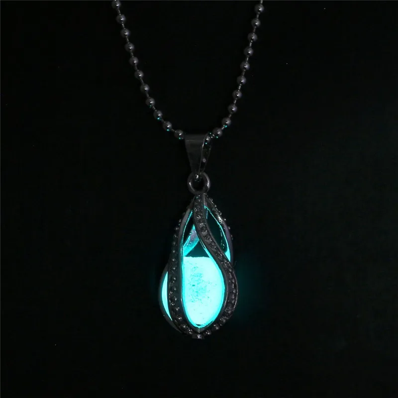 Женское серебряное ожерелье с подвеской в темноте|glow in the|necklace jewelrymermaid necklace |