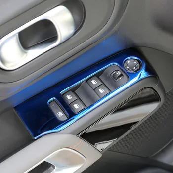 

Fit For Citroen C5 Aircross Interior Door Window Lift Switch Armrest Panel Stainless Steel Decoration Cover Trims 4pcs