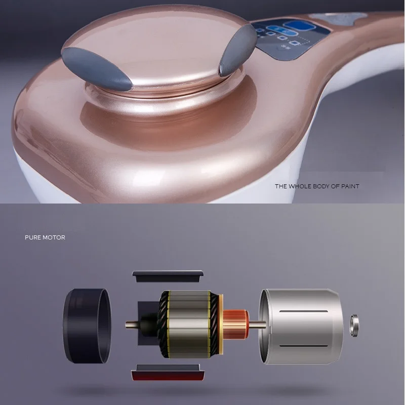 Подогрев ручной перкуссия 4 шестерни 2 массажные головки полярная регулировка скорости ролик Электрический Дельфин-массажер