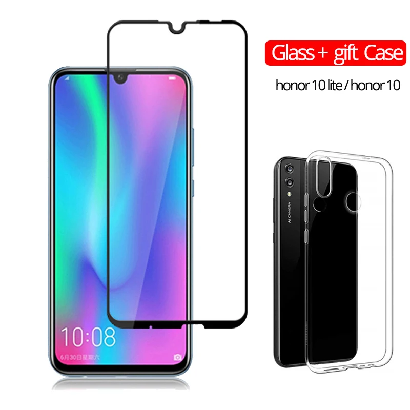 

9H Hardness Honor 10 lite Screen Protector Tempered Glass Honor 10 Anti-Shock Glass Protection Honor 10 lite Glass Gift Case