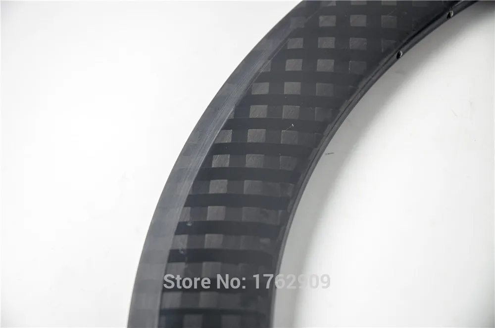 Cheap Newest 700C 38 50 60 88mm clincher rims Road bicycle matt 3K UD 12K T800 full carbon fibre wheels carbon bike rims 23 25mm width 4