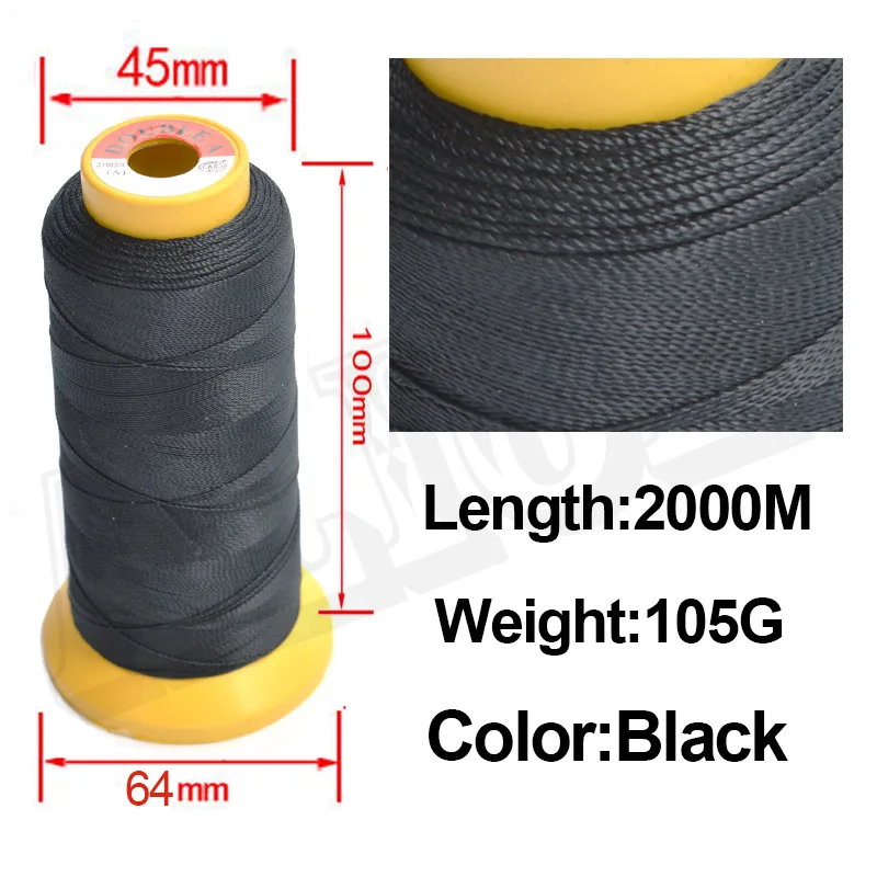 

1pc 2000 meter 105g Hair weave Thread for weaving needle Brazilian Indian hair weft extension sewing salon styling tools