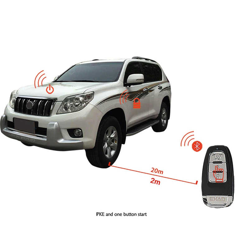 Prado 2010 защита от кражи автомобиля без ключа система комфорта доступа PKE Phone APP удаленный запуск автомобиля двигателя автомобиля сигнализации Push 913