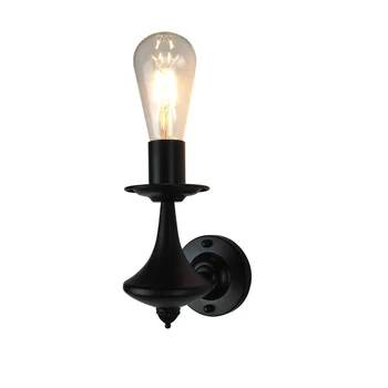 

Nordic creative candle head wall lamp Retro wrought iron E27 industrial wind wall light for aisle study living room restaurant