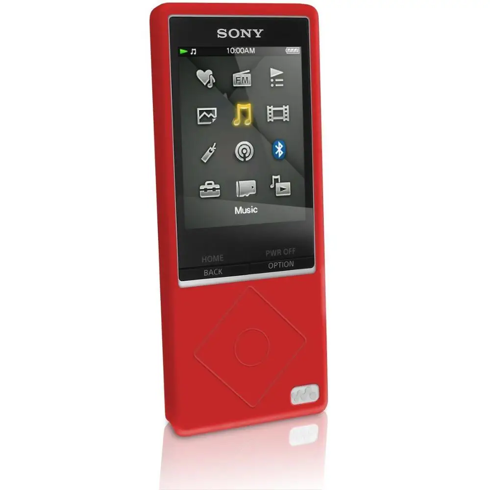Защитный силиконовый резиновый чехол для sony серии MP3 плеера Walkman NWZ A10 A15 A17 A25, аксессуары - Цвет: Красный