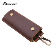 Genuine Leather Key font b Wallets b font Female Key Holder Housekeeper Keys Organizer Women Keychain