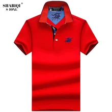 Новинка мужские поло SHABIQI брендовая одежда Мужская модная рубашка поло мужские повседневные рубашки поло с отворотом размера плюс 5XL 6XL 7XL 8XL 9XL 10XL