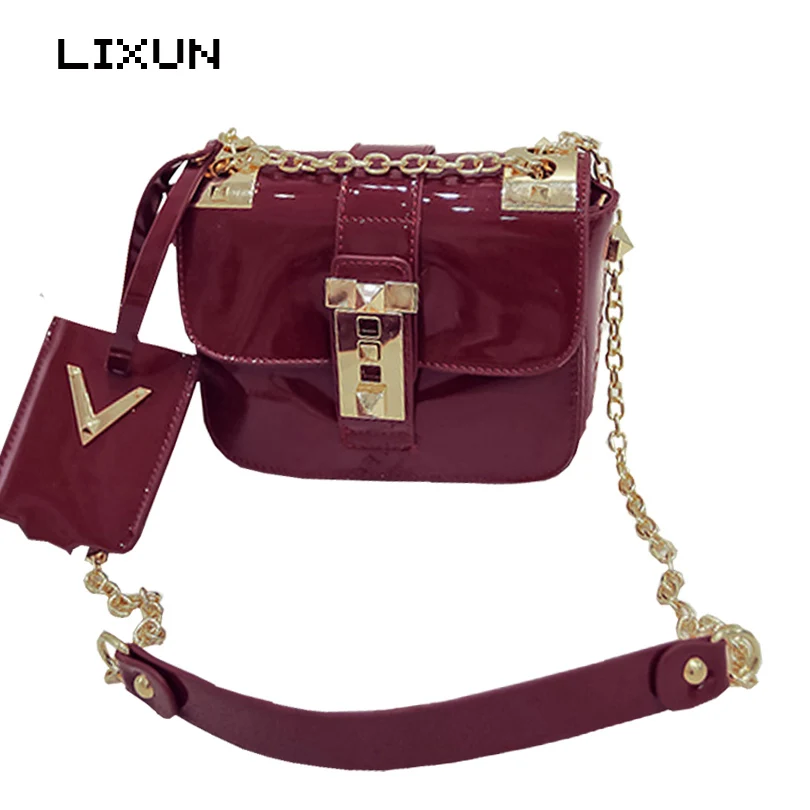 LIXUN European Style Candy Women PU Leather Shoulder Messenger Bag Day font b Clutches b font