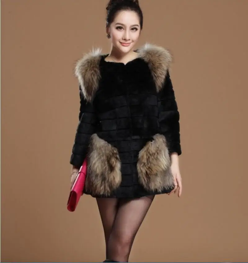 2017 осенние и зимние модные с имитацией кроличьей шерсти корейской версии тонкий мех длинный мех воротник искусственный мех леди