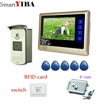 

SmartYIBA 7'' TFT LCD Wired Video Door Phone Video Intercom Speakerphone Intercom System With Waterproof Outdoor IR Camera