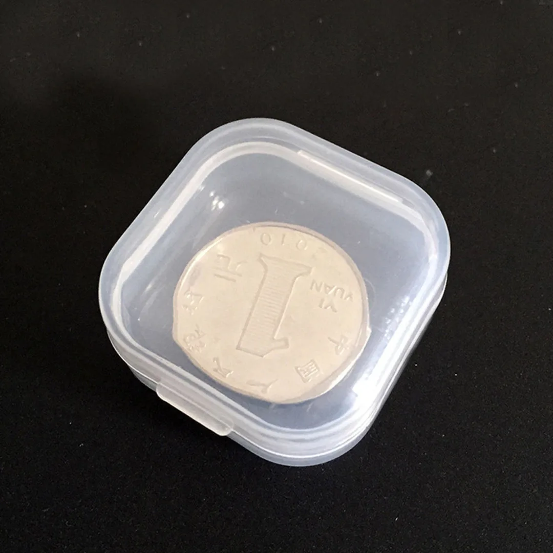 10/20/50Pcs 1set  Mini Clear Plastic Small Box Hook Jewelry Earplugs Storage Container DIY