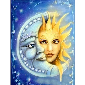 

DIY 5D Diamond Painting Full Square/Round Drill "Sun moon" Diamond Embroidery Rhinestone Cross Stitch Mosaic Home Decor Gifts