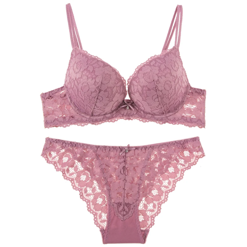 

lingerie set new fashion lace thickening is a sense of sexy super-tuning adjustable bra set