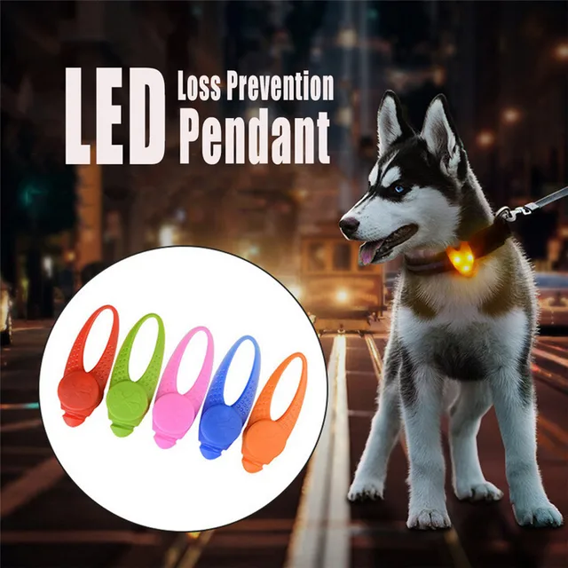 Pet LED di Sicurezza Del Pendente Della Collana Lampeggiante di Incandescenza De Pet LED di Sicurezza Del Pendente Della Collana Lampeggiante di Incandescenza De
