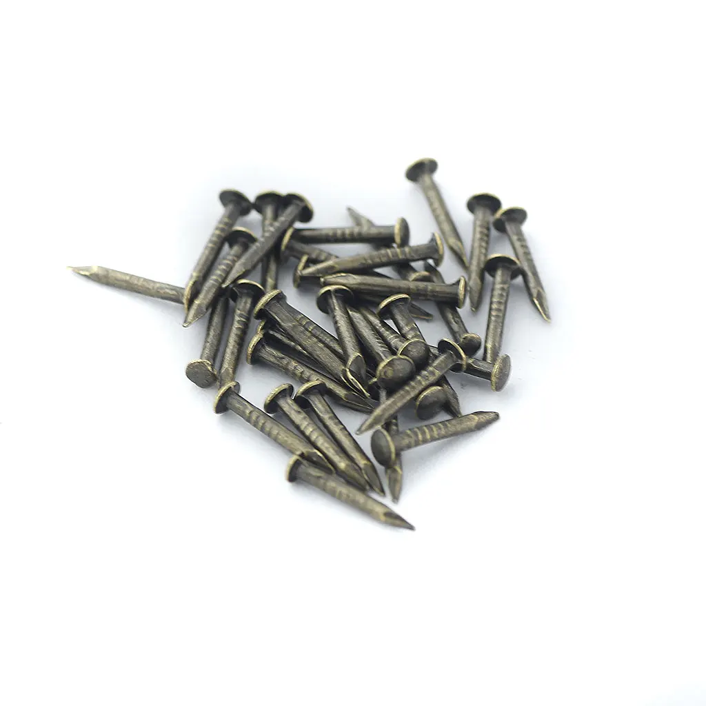 4 Pieces Metal Jewelry Chest Box Wooden Case Decorative Feet Leg Corner Protector