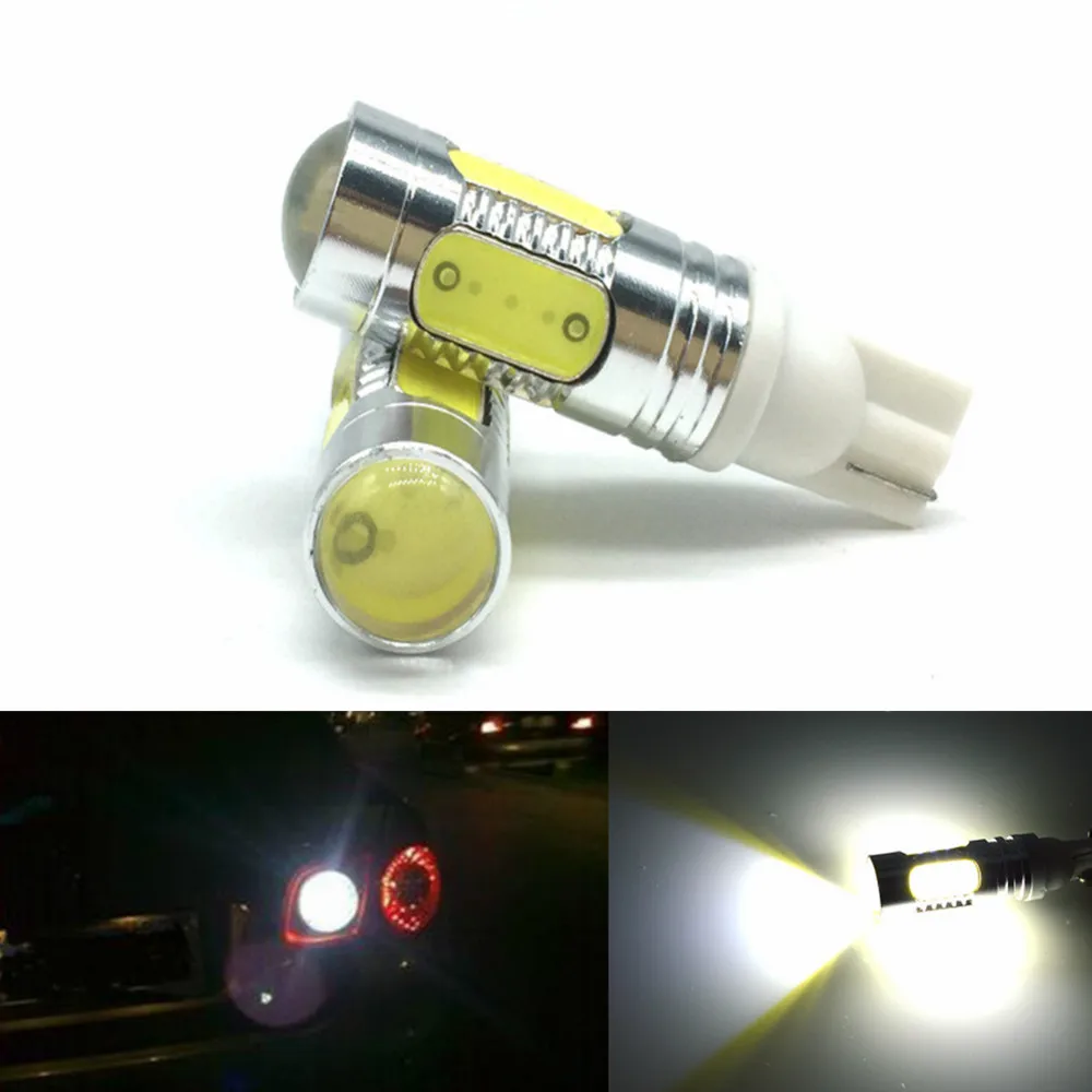 

JURUS 2Pcs Auto T10 LED Bulbs White 7.5W Xenon Wedge Bulb194 168 192 W5W Led Lamp For Car Interior Lights Packing Backup Reverse