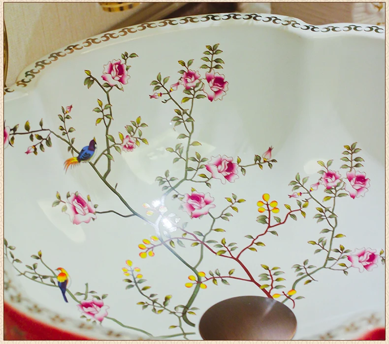 Jingdezhen Bathroom ceramic sink wash basin Counter Top Wash Basin Bathroom Sinks luxury sink (8)