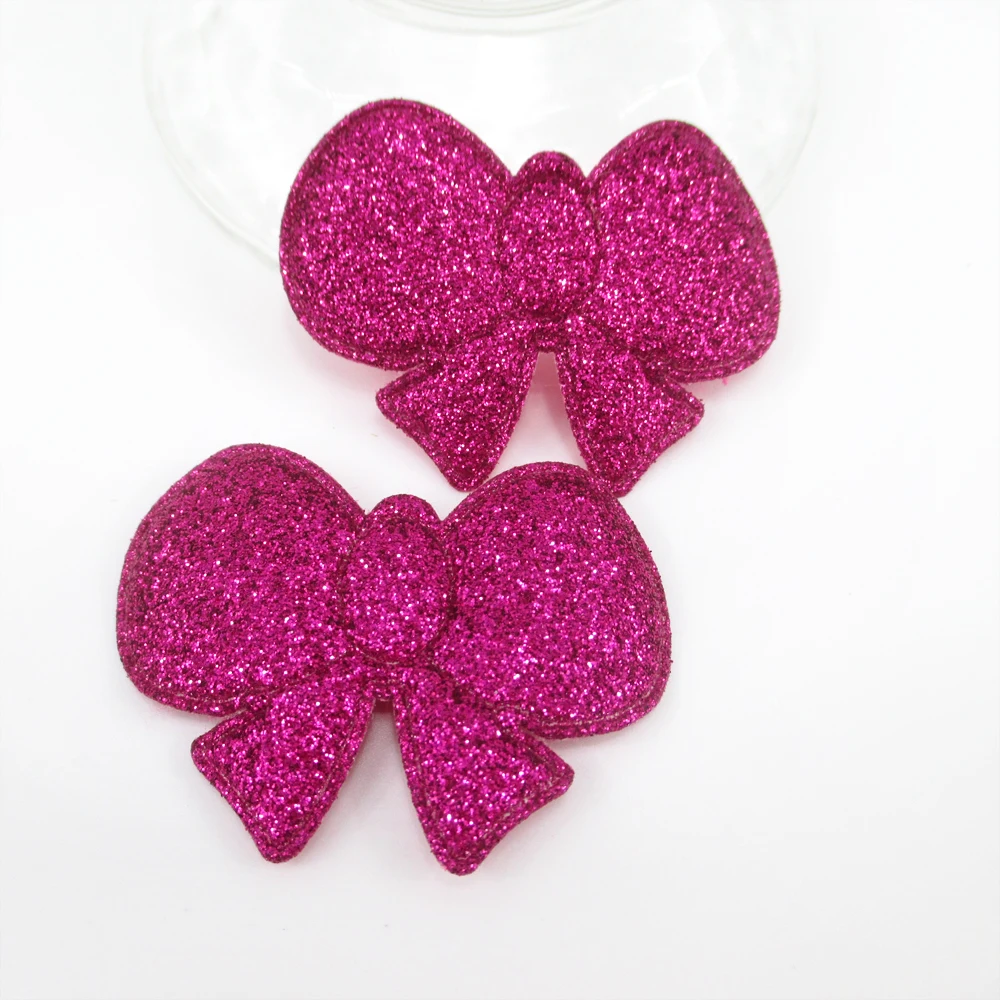 David accessories сердце с узором из звезд и бантом с блестками для художественного оформления ногтей, ручная работа ремесла домашнего декора аксессуары 10 штук, материалы для ручных поделок, 10Yc6982 - Цвет: 50x40mm