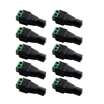 

10PCS DC Female Jack Socket power 5050/3528 SMD LED Strip AC Adapter Plug Cable Adapter for CCTV Camera