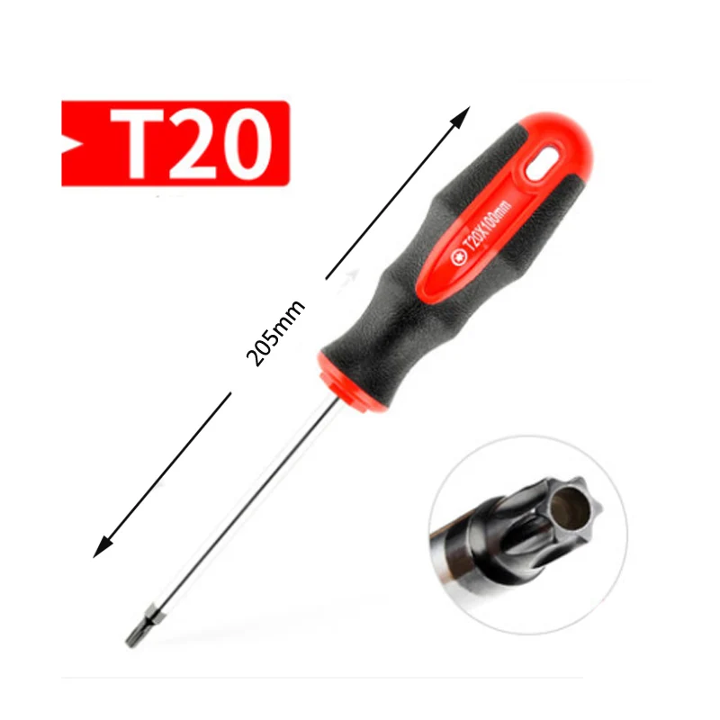Отвертка Torx Star Precision S2 HRC50-62 Магнитный Отвертка T8 T10 T15 T20 T25 T27 T30 Для домашних телефонов ПК инструмент для ремонта - Цвет: NO4