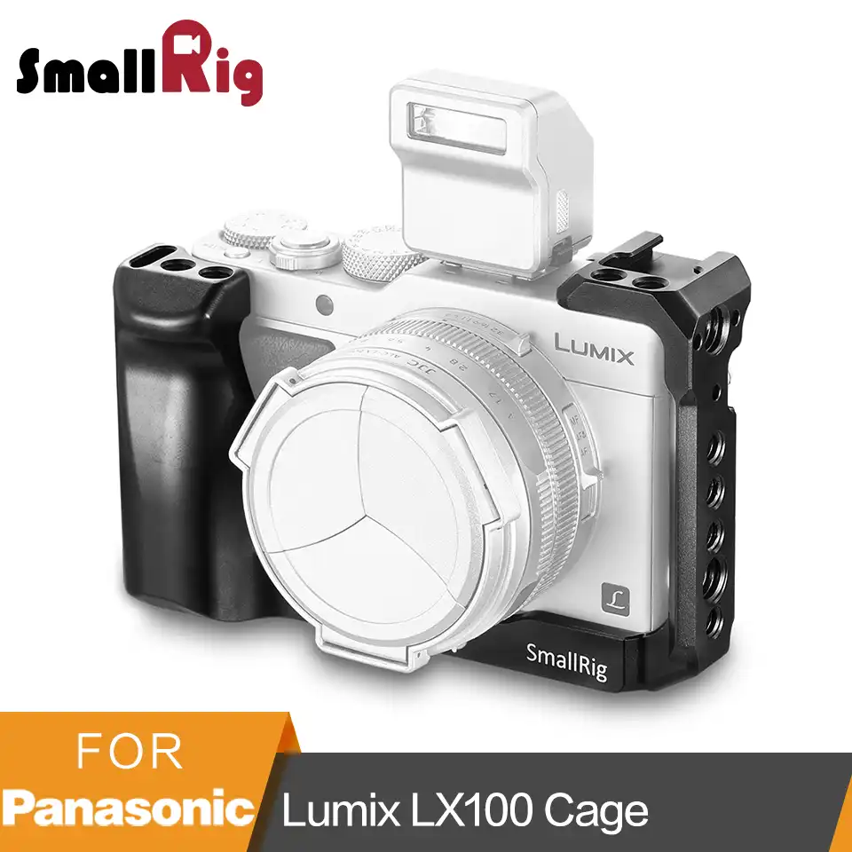 Клетка SmallRig LX100 для Panasonic Lumix LX100 клетка для камеры для крепления штатива быстросъемная Защитная клетка с Рельсом Nato-2198 - изображение