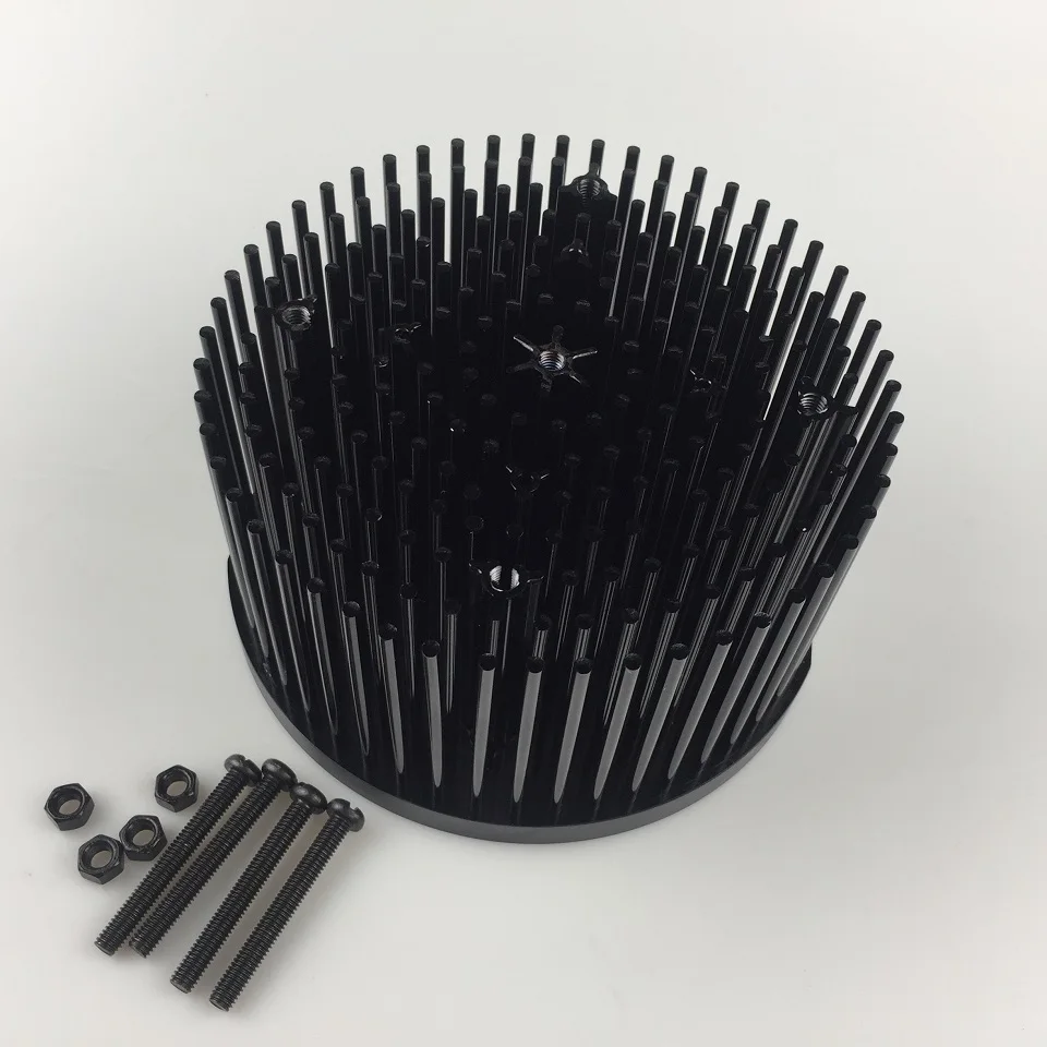 135mm pre-drilled aluminum radiator with Meanwell HBG-60-1400 4 bolts for CREE COB cxb3590 Citizen clu048 1212