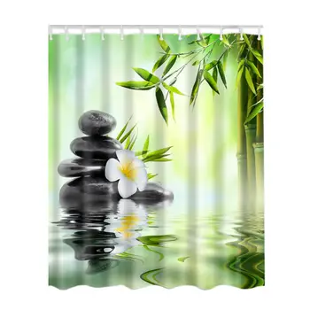 

Bamboo Forest /Colorful Tree / Deer / Vessel / Stone Waterproof Shower Curtains Bathroom Creative Polyester Bath Curtain