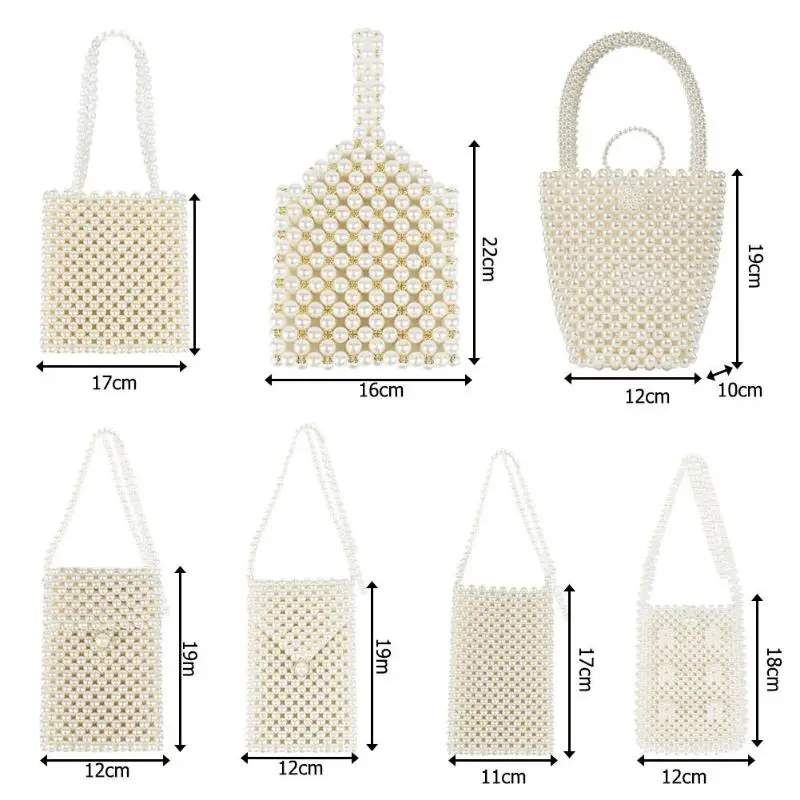 الكتف رسول حقائب اللؤلؤ أنيقة النساء مخلب الخرزة أعلى-حقائب بيد