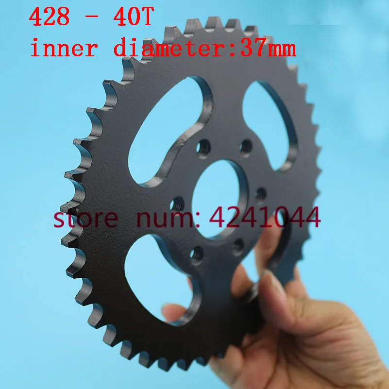 

Black Steel sprocket 428 40T tooth 37 mm 6 hole rear chain sprockets for 4 wheel ATV Motorcycle
