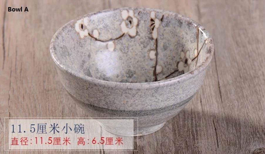 1 предмет японский Керамика лапши риса пластина ручная роспись Сделано в Японии Высокое качество подглазурная креативный подарок - Цвет: 1 PC Bowl A