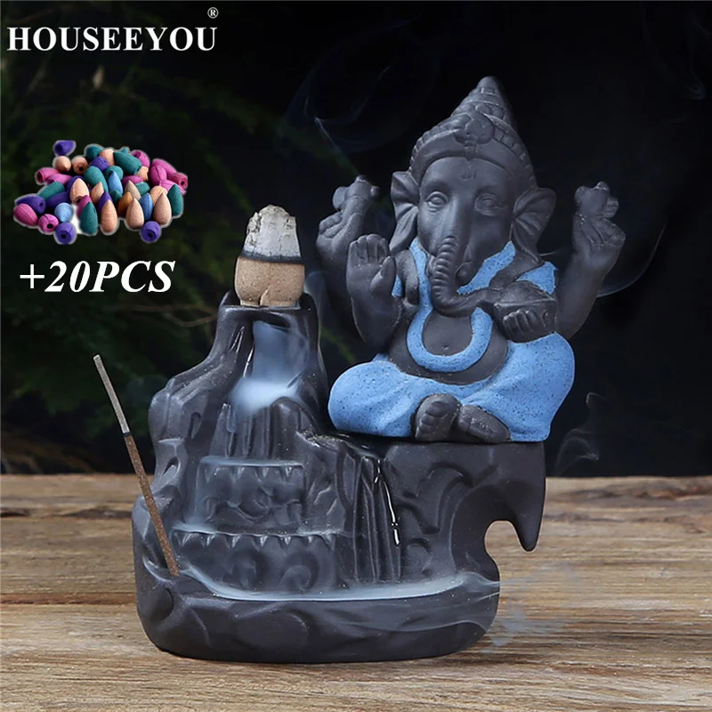 Houseyou Ganesha фоновая Арома горелка слон Бог эмблема благоприятный и успех