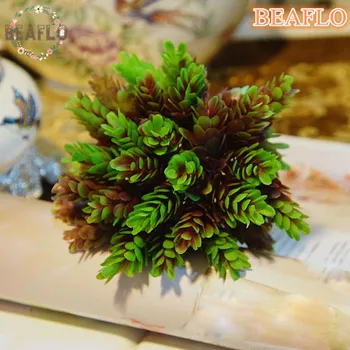 

1 Bunch European Pinecone 30 Heads Plastic Bouquet Artificial Flowers Home Wedding Decorative Floristry