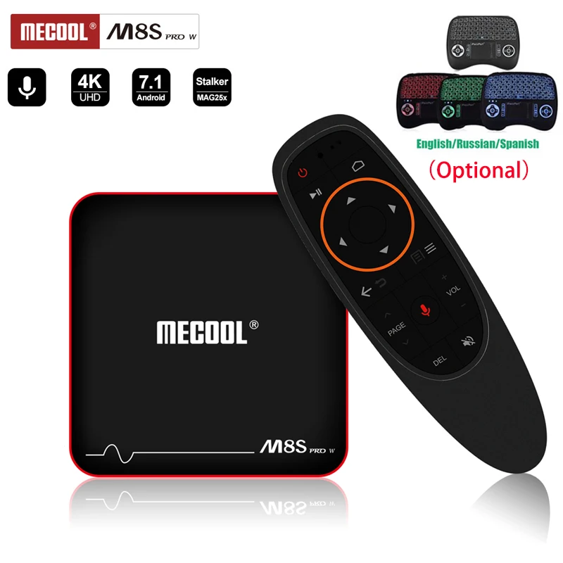 

MECOOL M8S PRO W Android TV Box Voice Control Amlogic S905W Quad Core 1GB RAM 8GB ROM media Player WiFi 4K H.265 Set Top Box