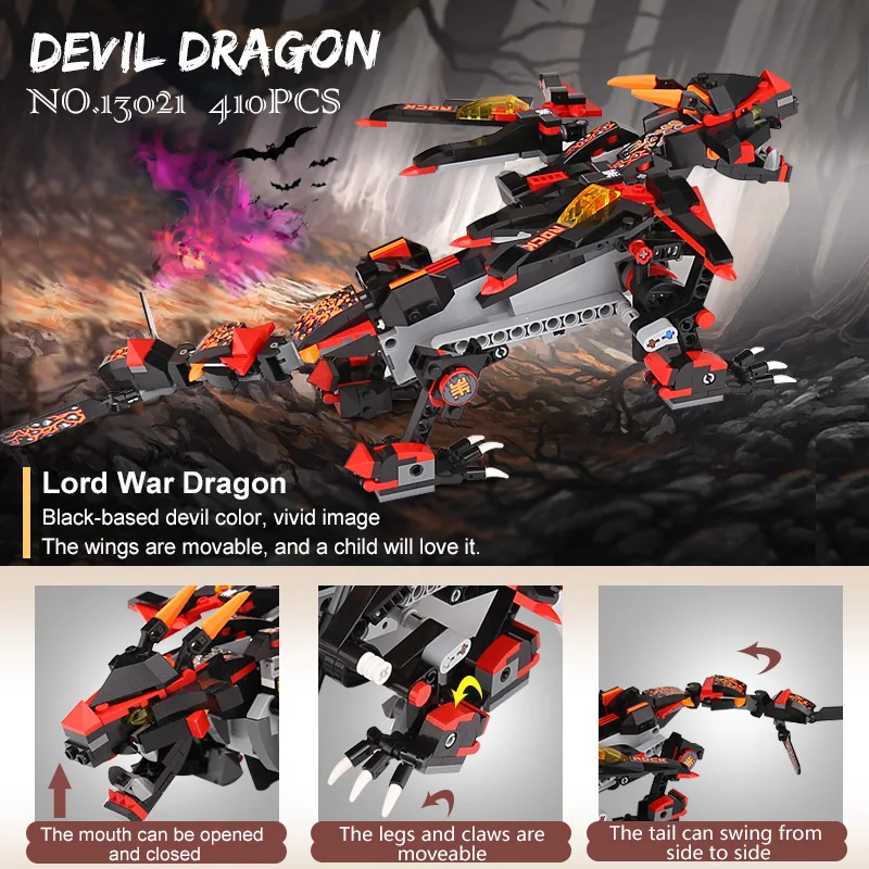 Форма KING RC аниме действие на дистанционном управлении Mecha Dragon строительные блоки игрушки для детей на день рождения Подарочные кубики