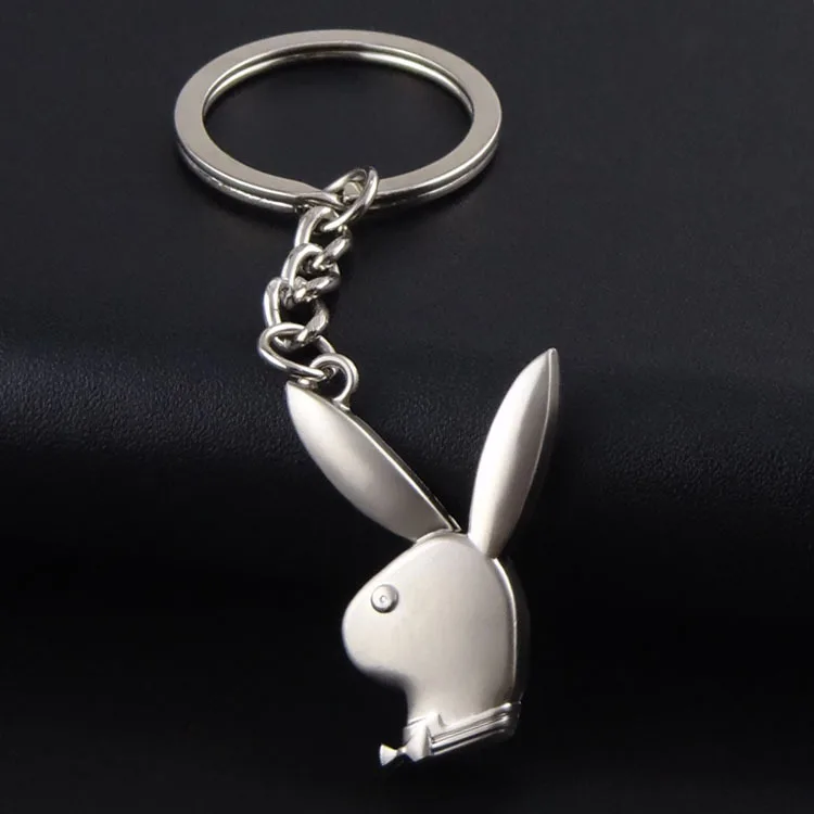 

Metal Creative Rabbit Head Keychain Keyring Key Chain Ring Fob Promotion Gift CNYOWO