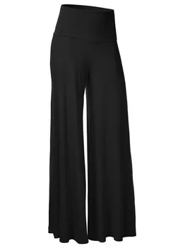 

2019 Women Summer Capris Solid Wide Leg Pants Loose Women Loose Wide Leg Pants High Waist Trousers Pantalon Femme Palazzo Pants