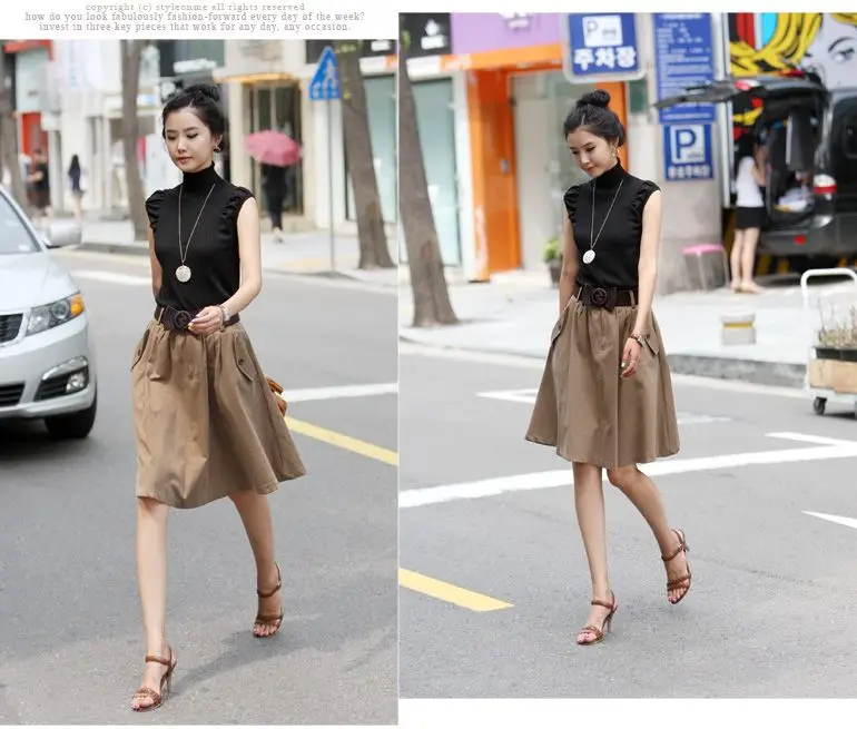 2020 Summer Autumn Women Casual Skirt Plus Size Skirt  Medium Long Skirts Women S M L XL XXL XXXL 4XL 5XL 6XL free shipping