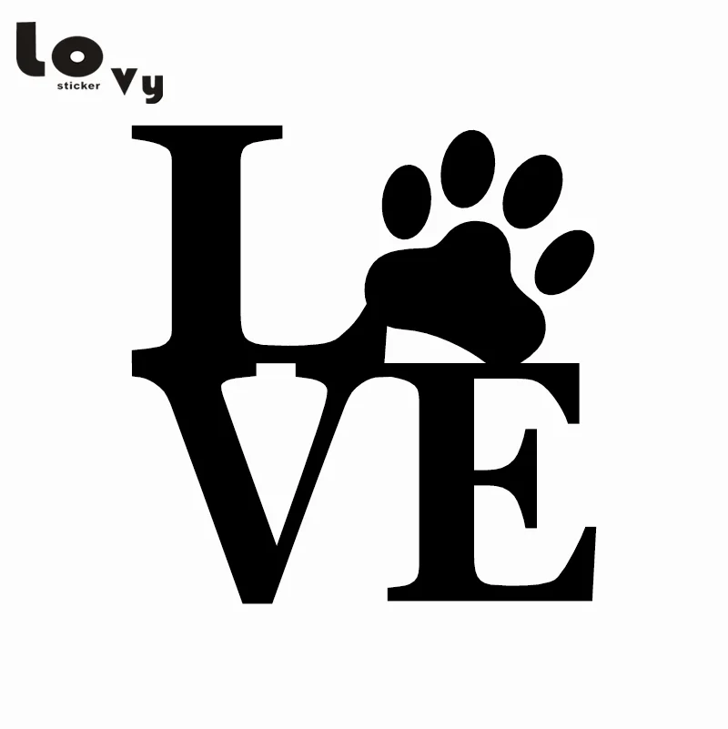 

Cute Love Dog Claw Print Car Sticker Cartoon Animal Vinyl Car Decal