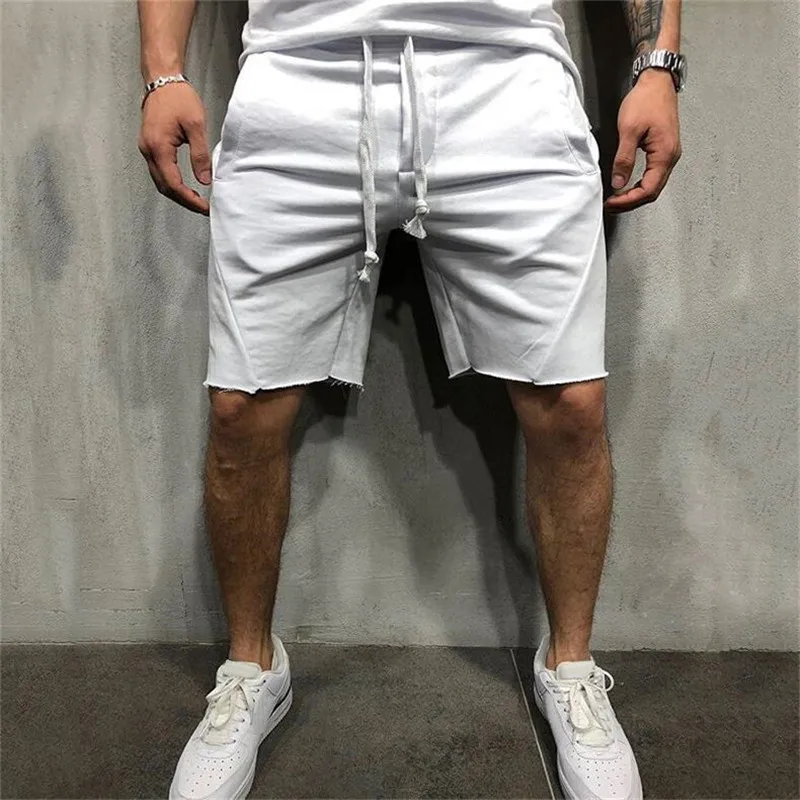 

Streetwear casual men's solid color shorts 2019 summer men's shorts jogger brand Sweatpants men's fitness shorts