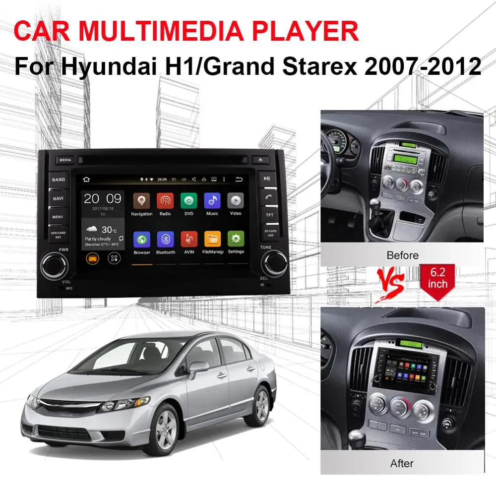 Sale 2 Din Android 7.1/8.0 Car DVD Multimedia Bluetooth For Hyundai H1/Grand Starex 2007 2008 2009 2010 2011 2012 Radio GPS WIFI 3G 15 Sale 2 Din Android 7.1/8.0 Car DVD Multimedia Bluetooth For Hyundai H1/Grand Starex 2007 2008 2009 2010 2011 2012 Radio GPS WIFI 3G 15