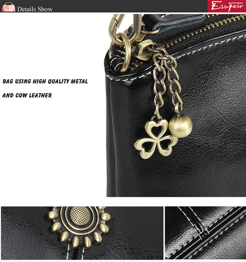 bolsa de couro de cera de óleo