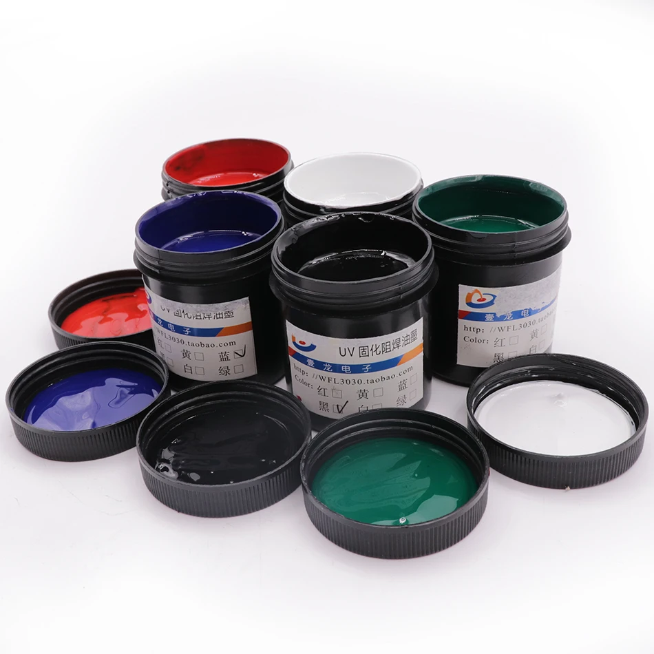 

PCB UV Photosensitive Inks Green PCB UV Curable Solder Resist Ink Solder Mask UV Ink Paste
