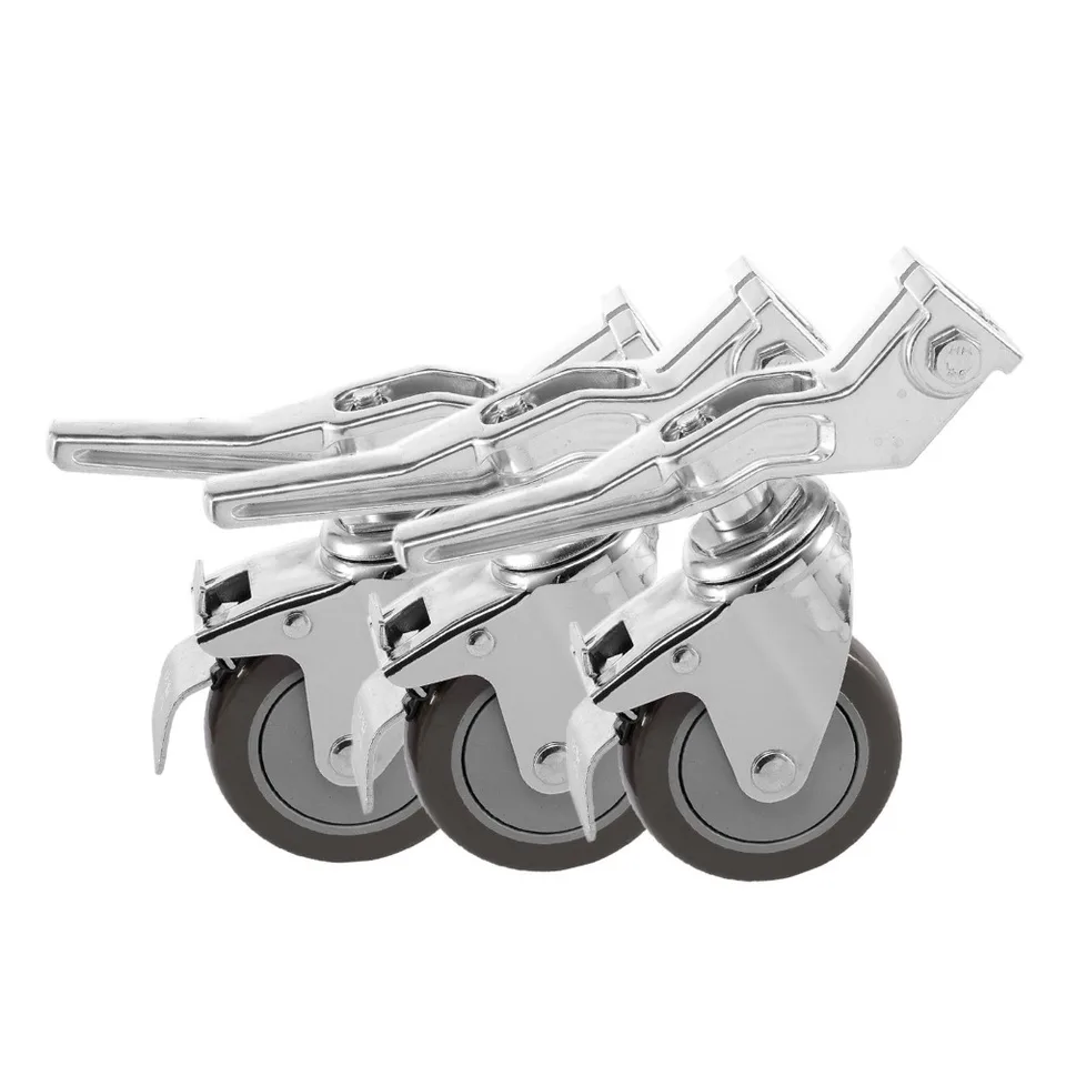 3 Stuks 16 MM Lichtstandaardwielen, met Rem, 360 Graden
