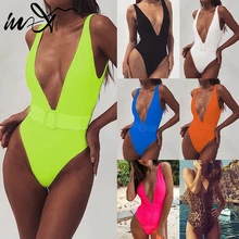 In-X сексуальный бикини с поясом погружающийся цельный купальник женский Монокини купальник с тигровыми полосками женские с высокой посадкой купальный костюм летний