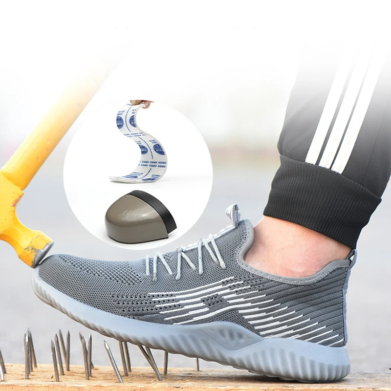 

Steel Toe Cap Safety Shoes Men Outdoor Anti-slip Steel Puncture Proof Construction Safety Boots Work Shoes