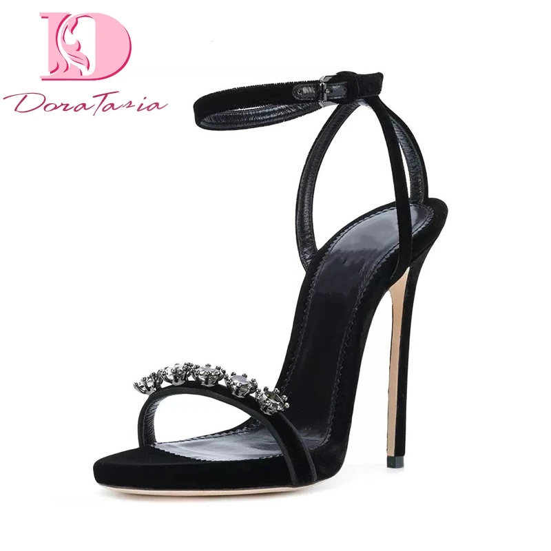 

DoraTasia 2018 Large Size 33-43 Brand Design Crystals Summer Women Shoes Sandals Sexy Super High Heels Wedding Shoes Woman