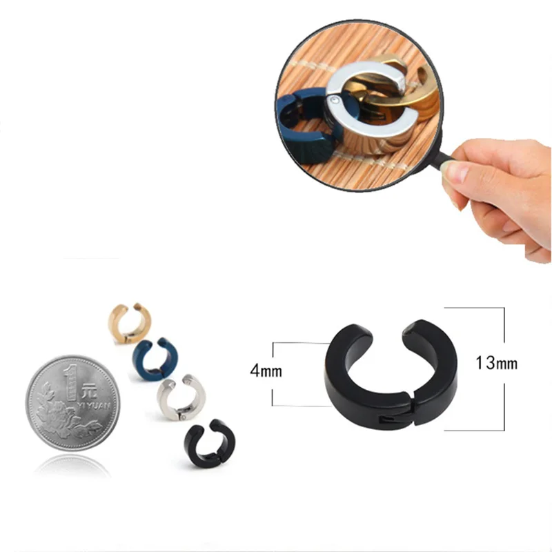 Men Women Clip-on Fake Earrings No Pierced Non-piercing Earcuff Ear Clip Earrings Without Piercing Street Pop Punk Jewelry