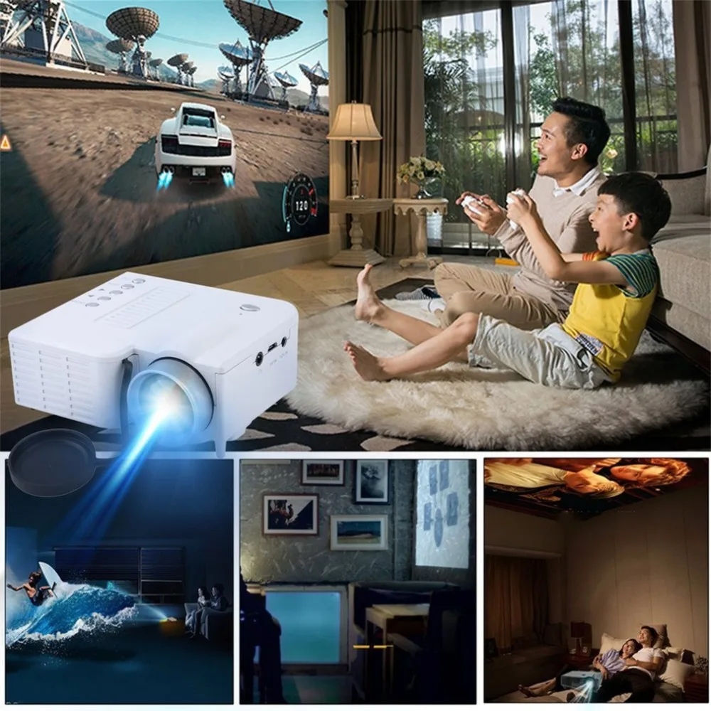 Hot UC28A Mini Portable LED Projector 1080P Multimedia Home Cinema Theater USB TF HDMI AV LED Beamer Projector for Home Use